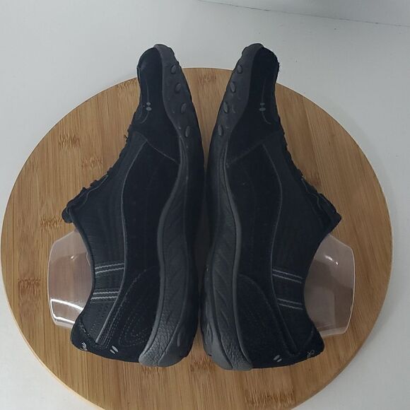 Skechers Women's Just Relax Black Leather Casual Shoes Sneakers Size 9.5 - Picture 7 of 11